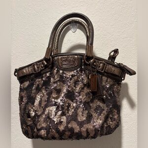 Coach Leopard Sequin Mini Bag